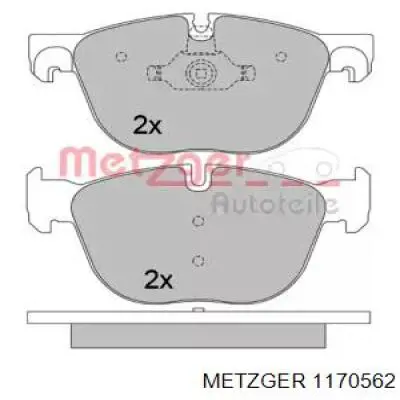 1170562 Metzger pastillas de freno delanteras