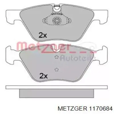 1170684 Metzger pastillas de freno delanteras