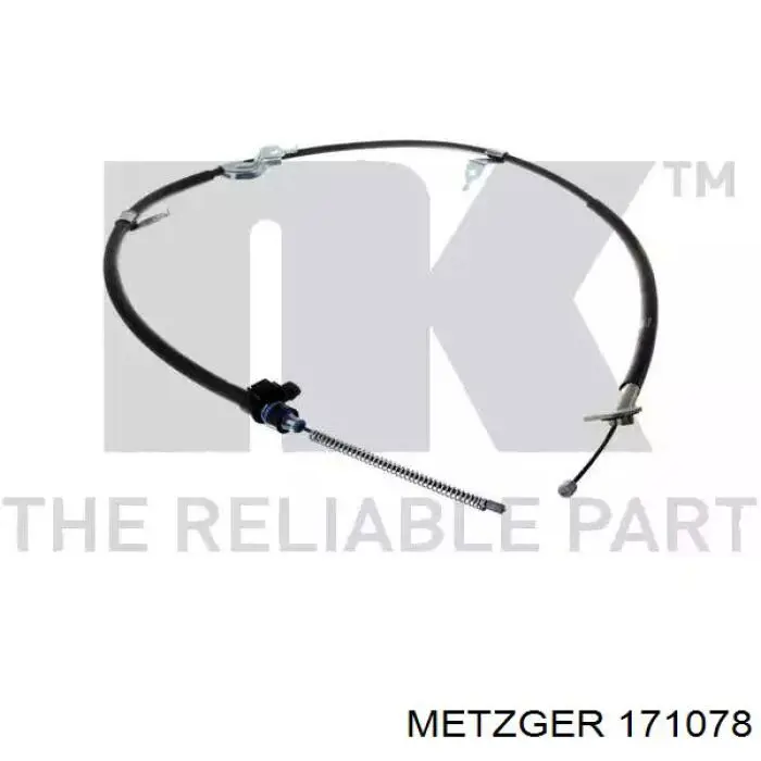 171078 Metzger cable de freno de mano trasero izquierdo