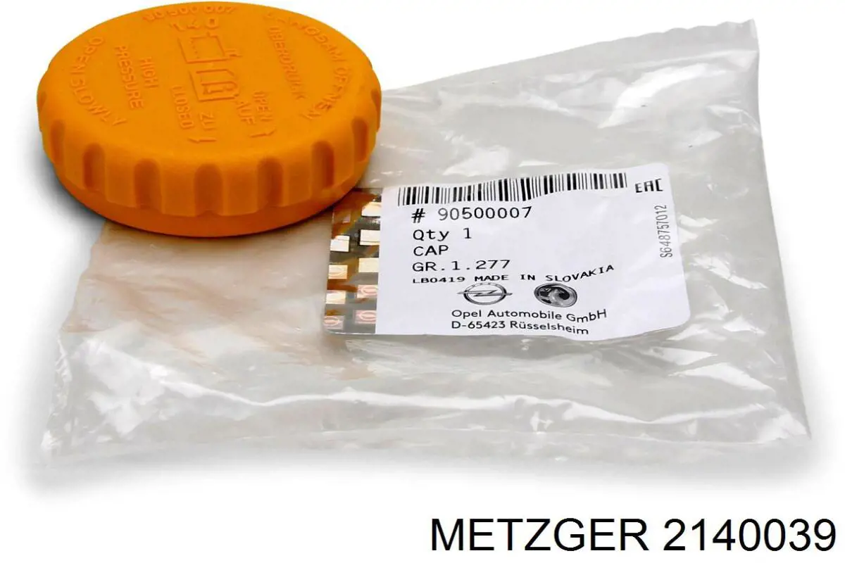 Tapón de expansión de refrigerante/anticongelante Chevrolet Aveo 2 T250, T255