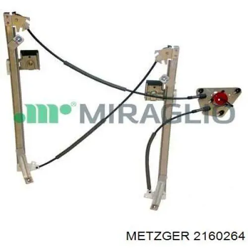 2160264 Metzger mecanismo de elevalunas, puerta delantera derecha