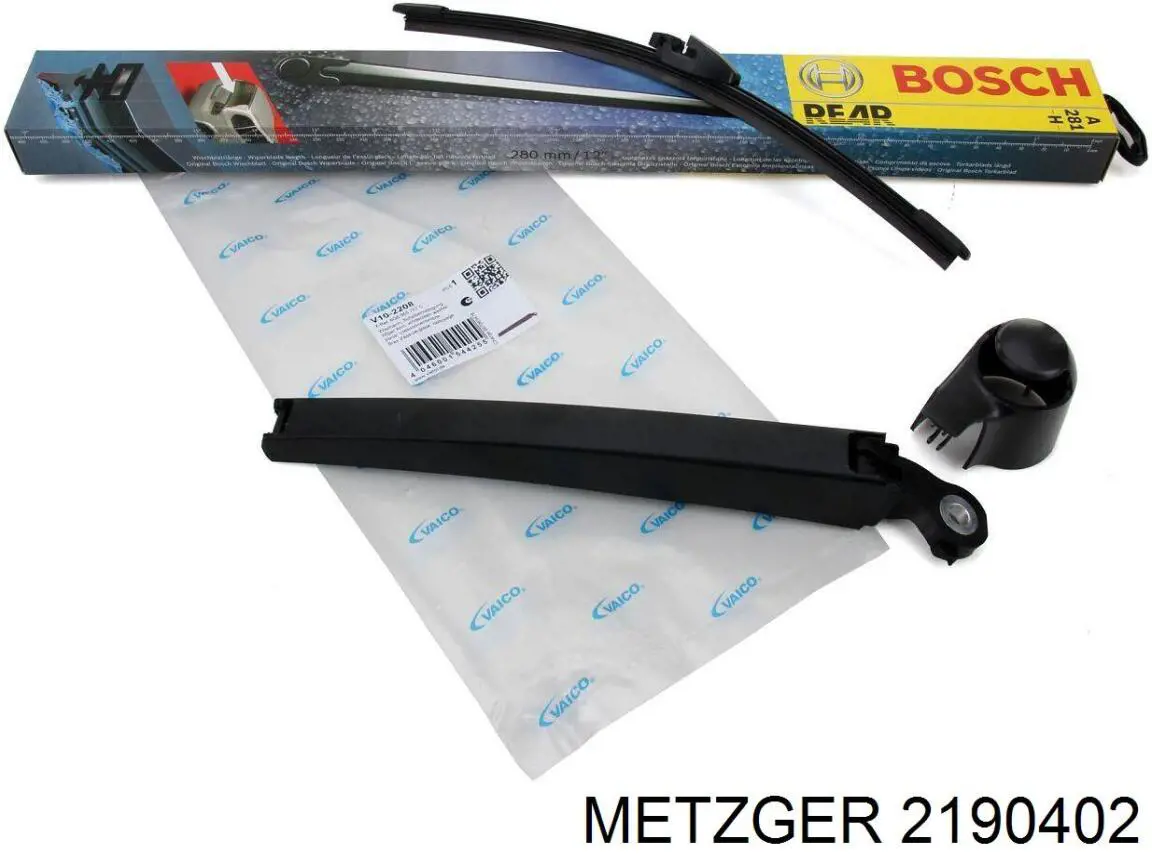 2190402 Metzger brazo del limpiaparabrisas, trasero