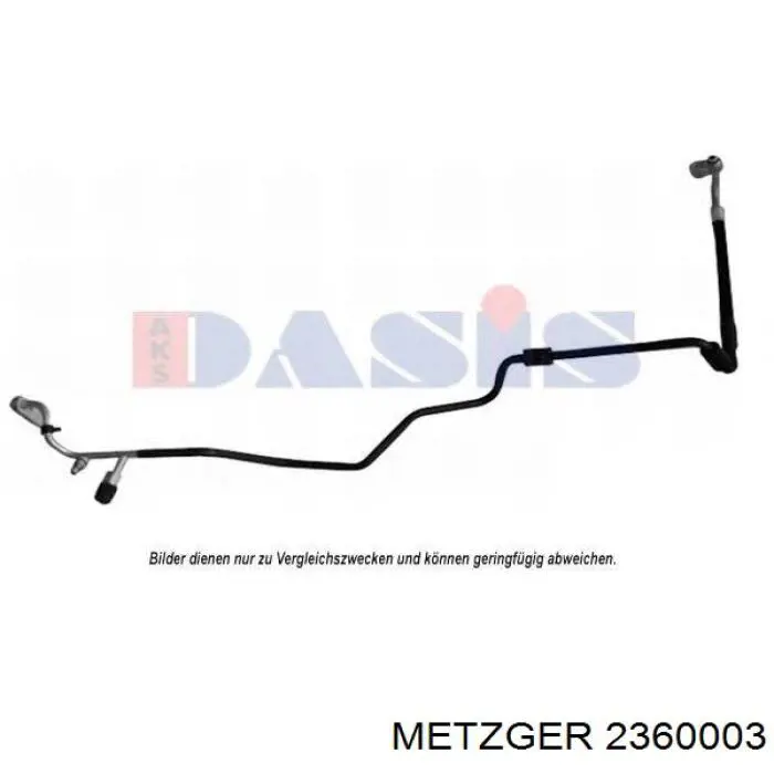 Manguera de aire acondicionado de condensador a evaporador 2360003 Metzger