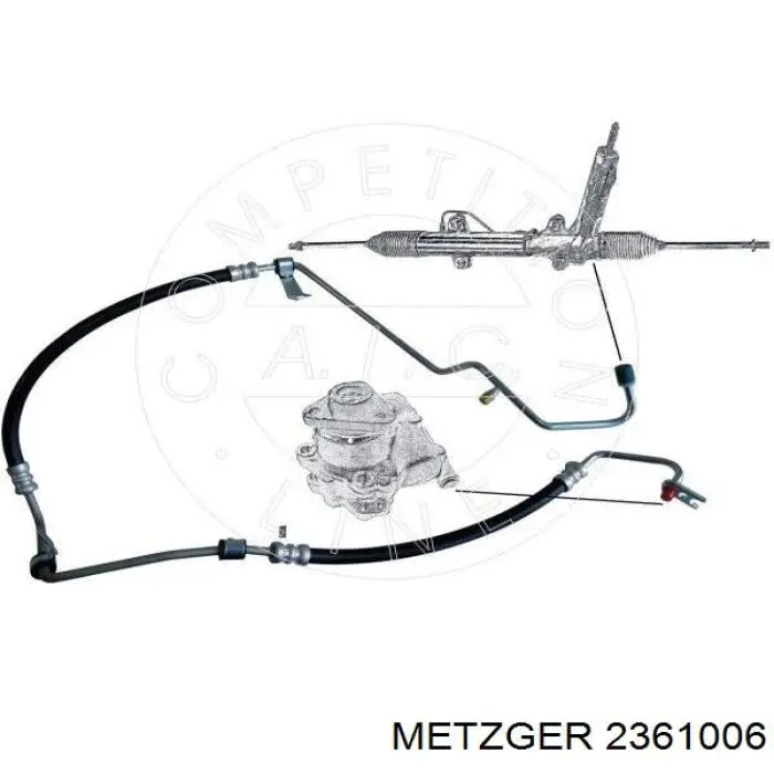 2361006 Metzger manguera hidráulica de alta presión, desde la bomba al mecanismo dirección