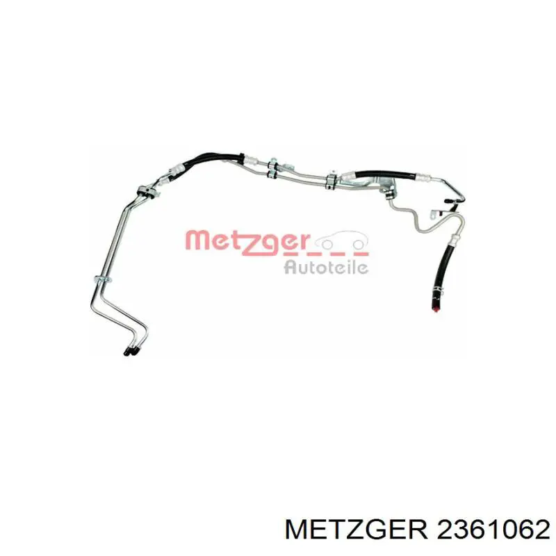 Manguera de alta presion de direccion, hidráulica 2361062 Metzger