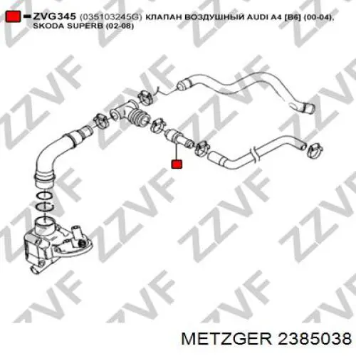 Válvula, ventilación cárter Metzger 2385038 precio, desde 6,58 EUR