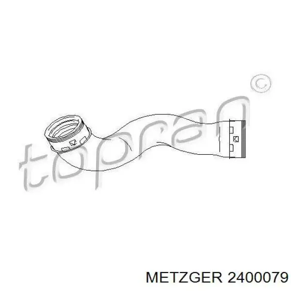 2400079 Metzger tubo flexible de aspiración, cuerpo mariposa