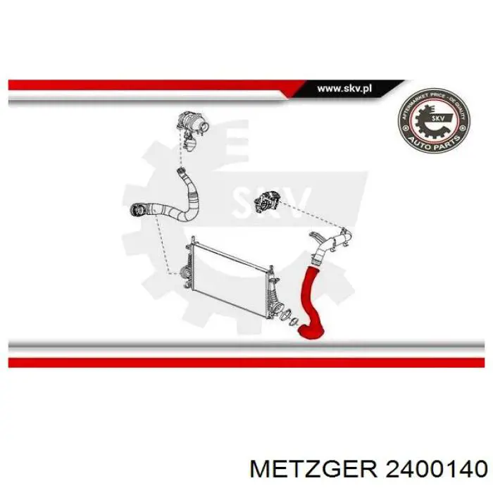 Comprar DCX056TT Thermotec Tubo flexible de aire de sobrealimentación izquierdo