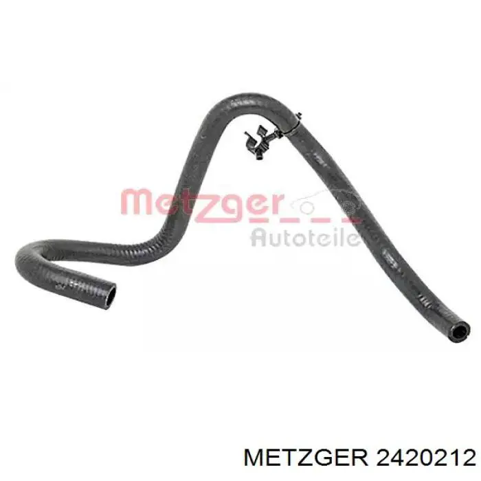 2420212 Metzger tubería de radiador, tuberia flexible calefacción, inferior