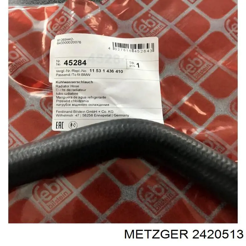 Manguera inferior del radiador 752713 Cautex