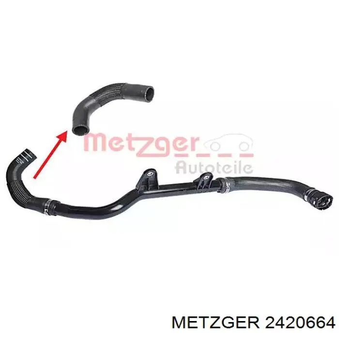 2420664 Metzger tubería de radiador, tuberia flexible calefacción, superior