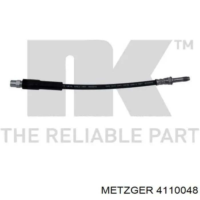 4110048 Metzger tubo flexible de frenos trasero