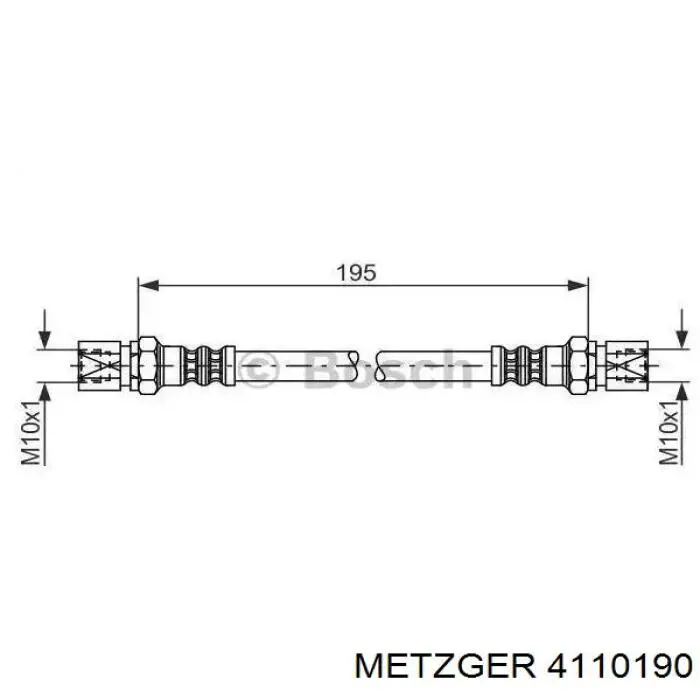 Latiguillos de freno delantero izquierdo T10006 Brembo