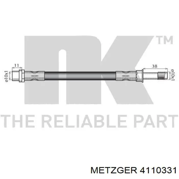 Latiguillos de freno delantero 9014280435 Mercedes