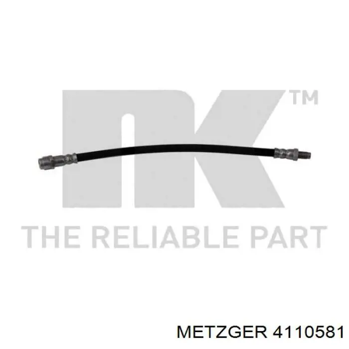 4110581 Metzger tubo flexible de frenos trasero