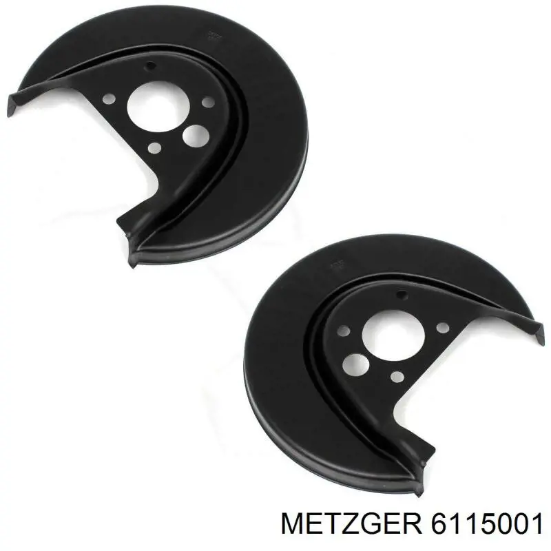 Protector de disco de freno trasero izquierdo 6115001 Metzger
