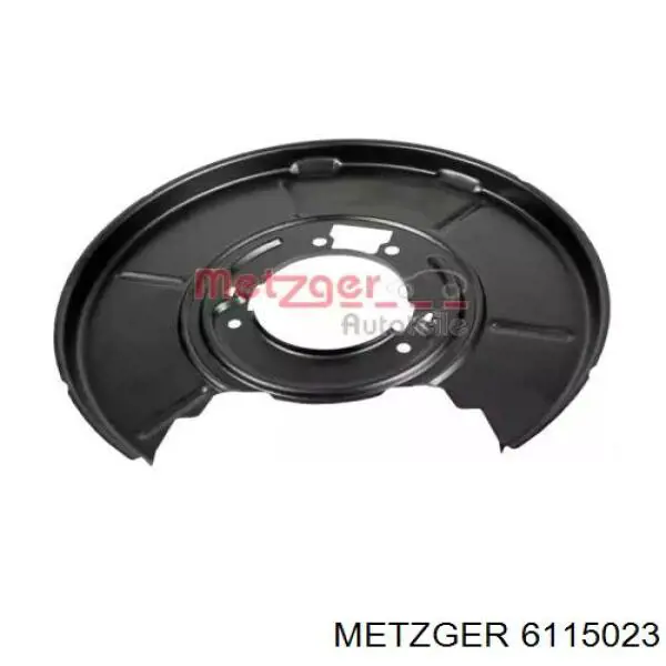 Protector de disco de freno trasero derecho Metzger 6115023