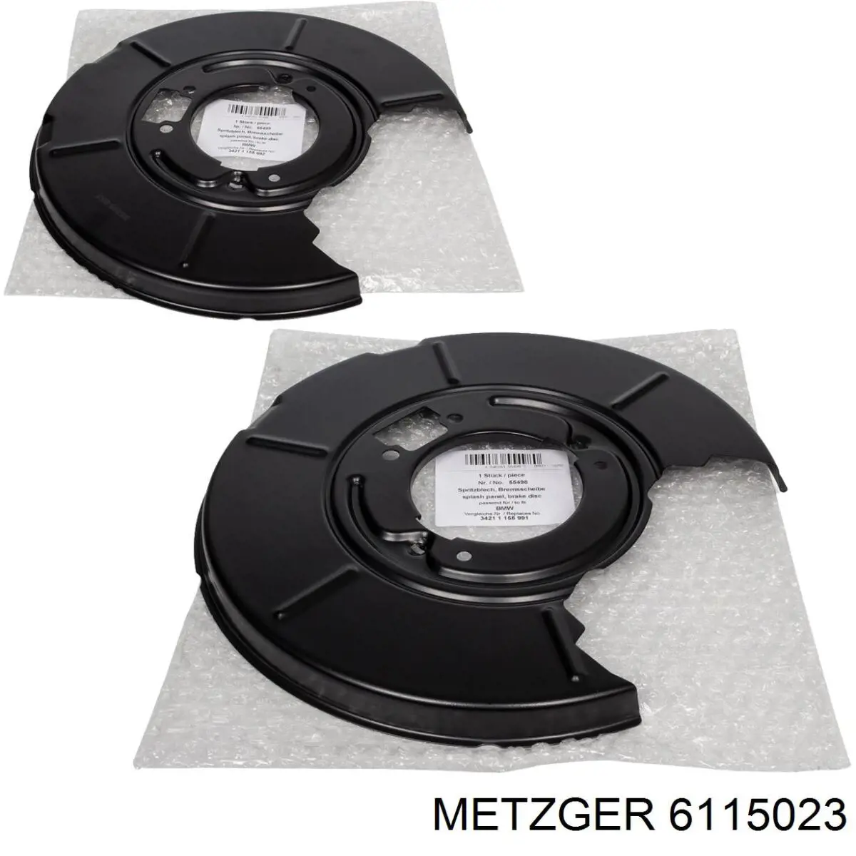 Protector de disco de freno trasero derecho 6115023 Metzger