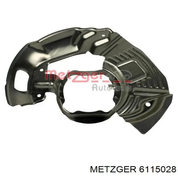 6115028 Metzger chapa protectora contra salpicaduras, disco de freno delantero derecho