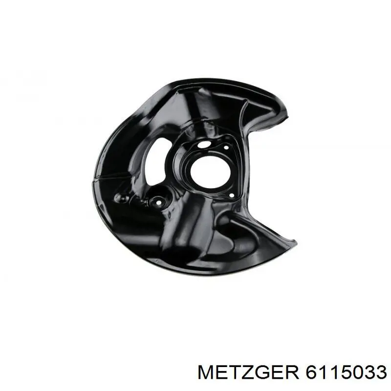 6115033 Metzger Protector de disco de freno trasero izquierdo