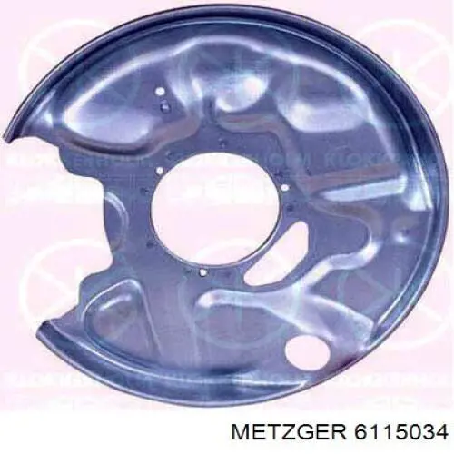 6115034 Metzger chapa protectora contra salpicaduras, disco de freno trasero derecho