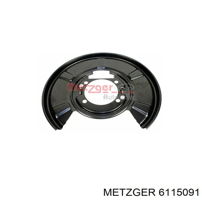 6115091 Metzger chapa protectora contra salpicaduras, disco de freno trasero