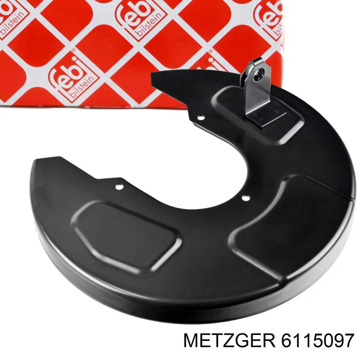 6115097 Metzger chapa protectora contra salpicaduras, disco de freno trasero izquierdo