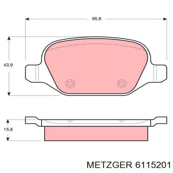 6115201 Metzger chapa protectora contra salpicaduras, disco de freno delantero izquierdo