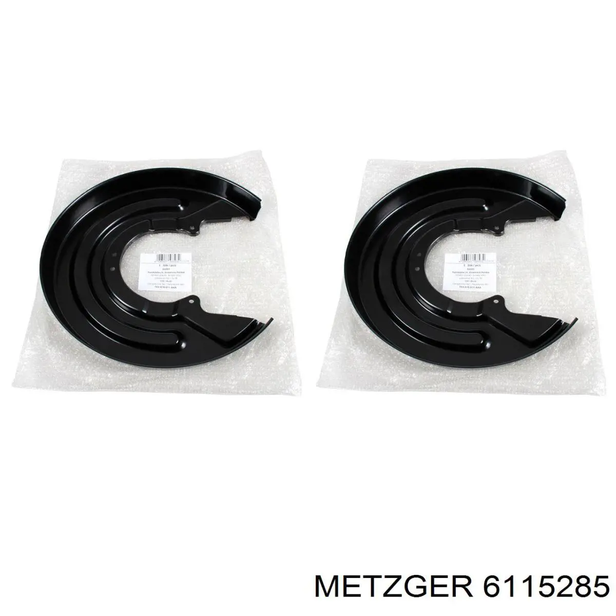 Chapa protectora contra salpicaduras, disco de freno trasero Metzger 6115285