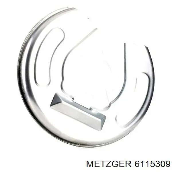 6115309 Metzger chapa protectora contra salpicaduras, disco de freno trasero izquierdo