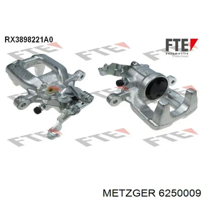 6250009 Metzger pinza de freno trasera izquierda