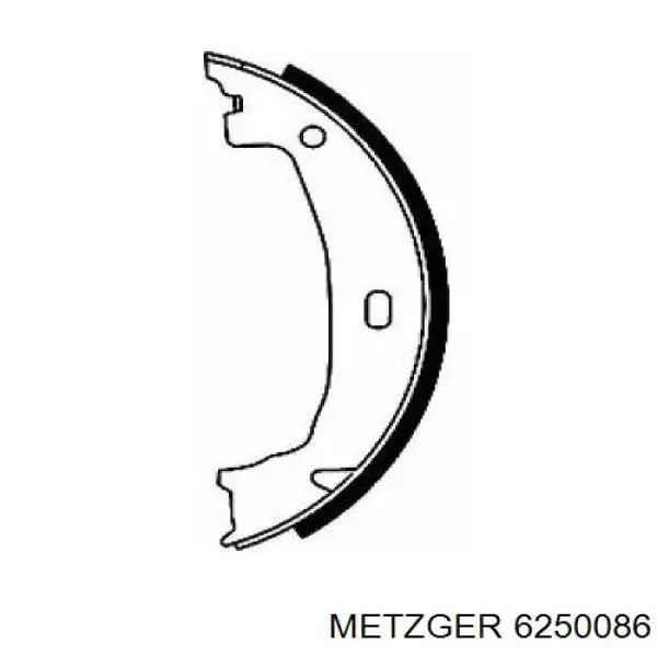 6250086 Metzger pinza de freno trasero derecho