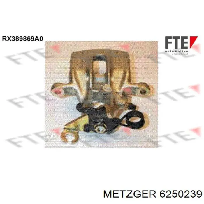 6250239 Metzger pinza de freno trasera izquierda