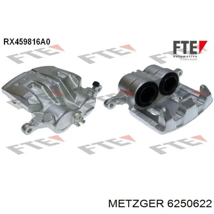 6250622 Metzger pinza de freno delantera derecha