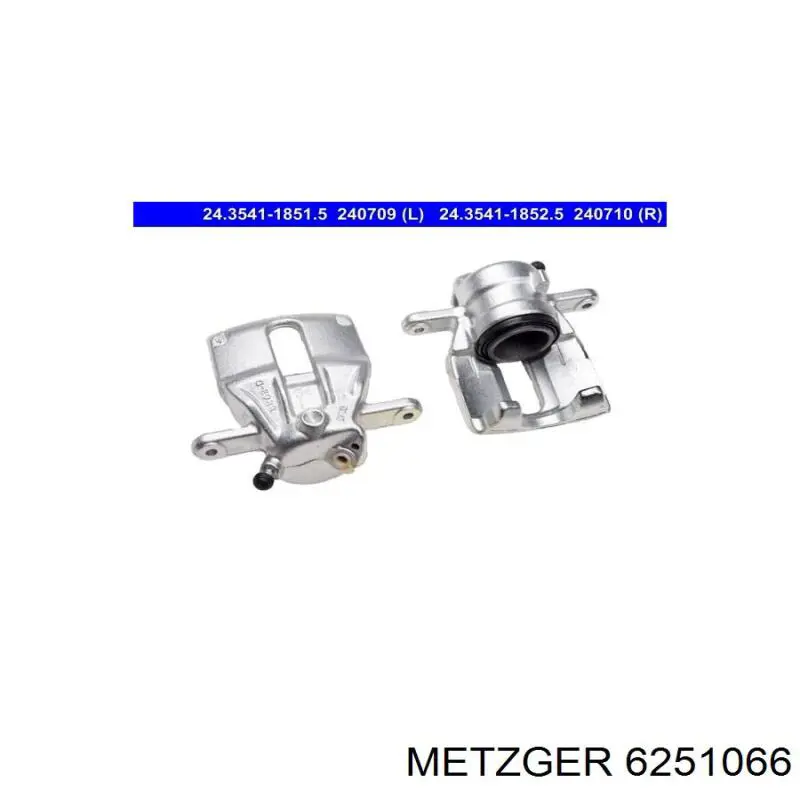 6251066 Metzger pinza de freno delantera derecha