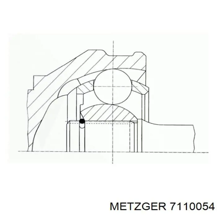 7110054 Metzger junta homocinética exterior delantera