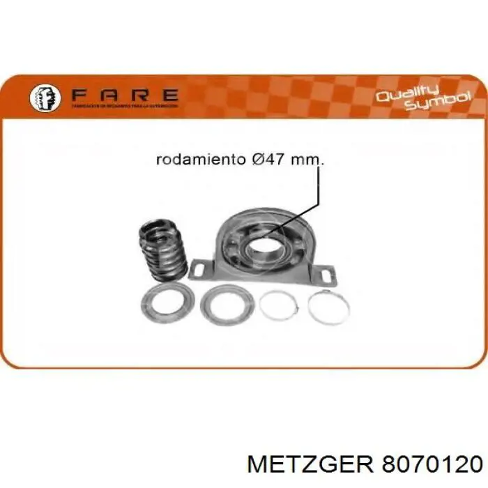 Rodamiento central del eje de transmisión Metzger 8070120