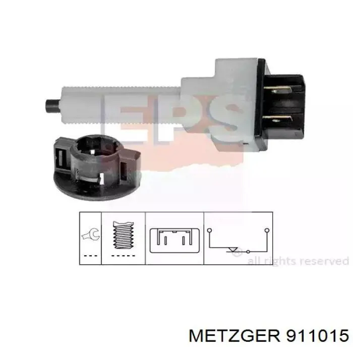 911015 Metzger interruptor luz de freno