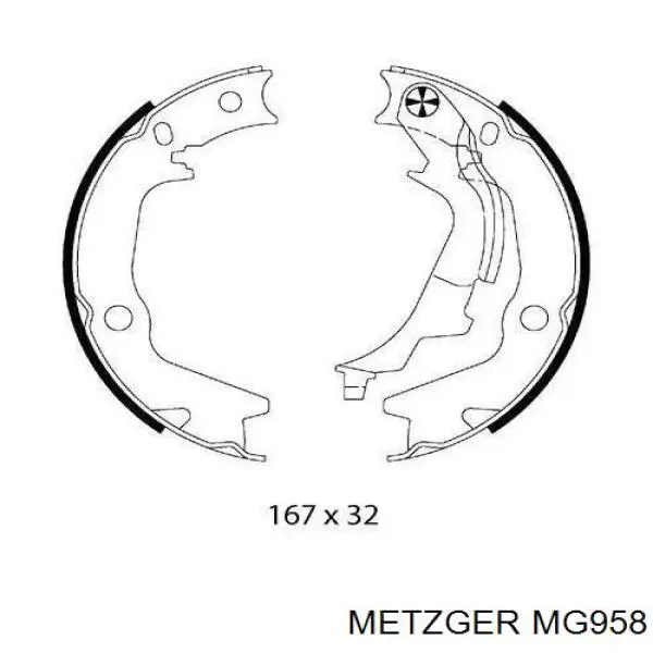 Zapatas de freno de mano 4800A082 Mitsubishi