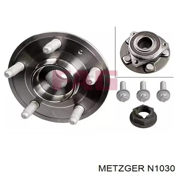 Buje de rueda delantero N1030 Metzger