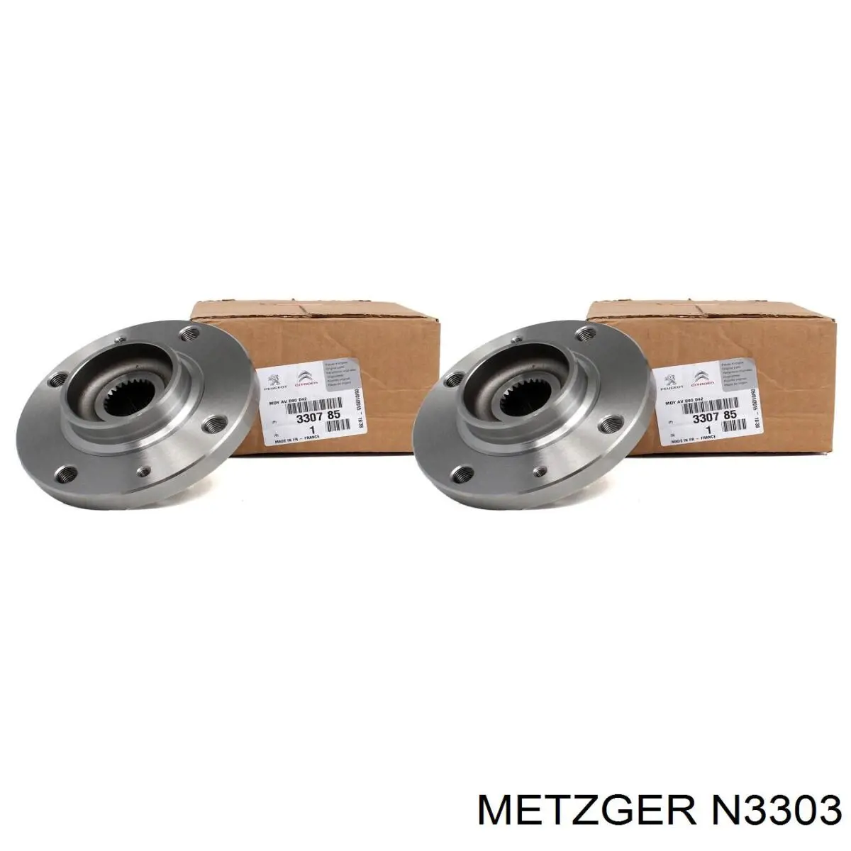 Buje de rueda delantero N3303 Metzger