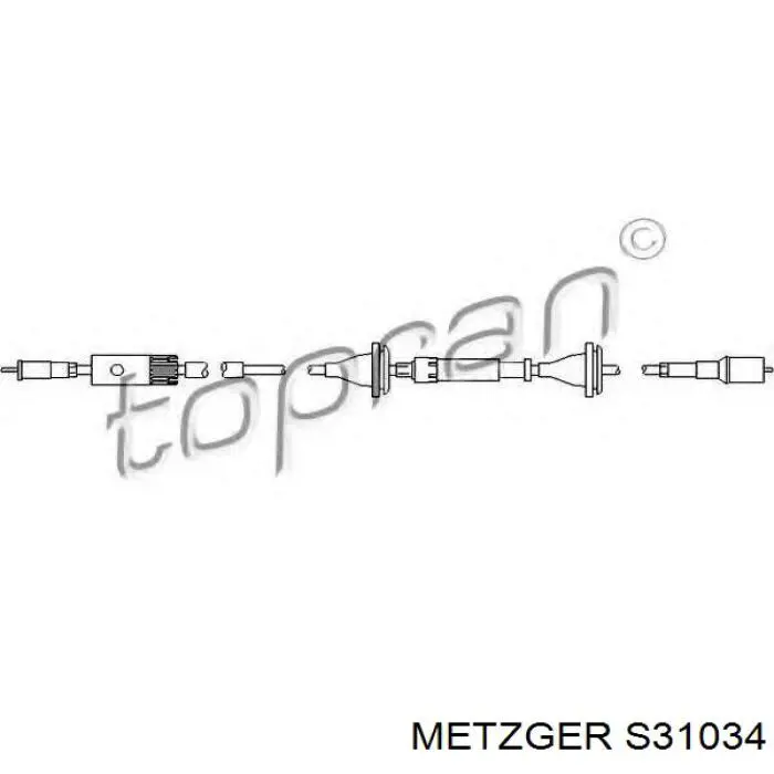 S31034 Metzger cable para velocimetro