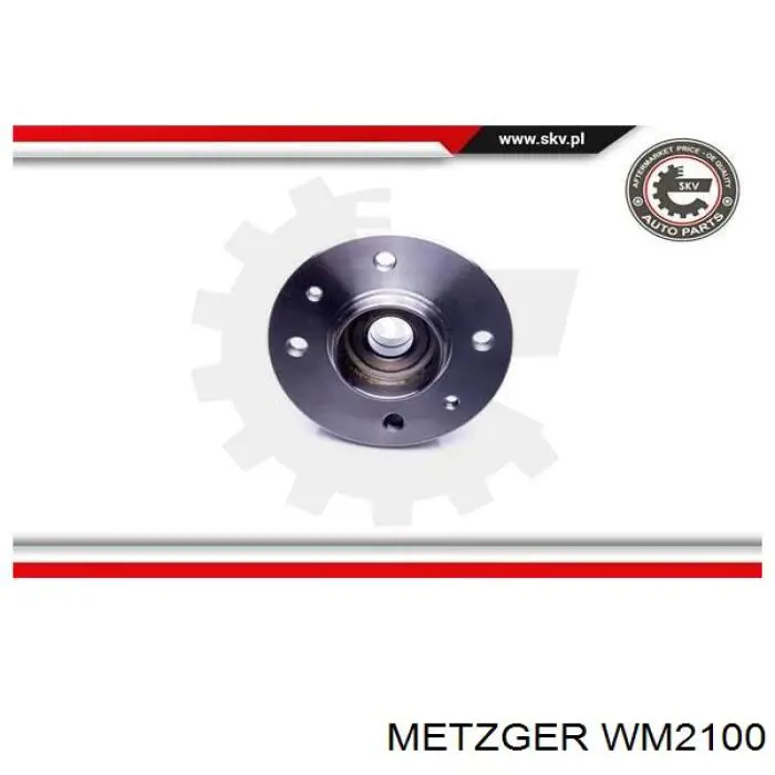 WM 2100 Metzger cubo de rueda trasero