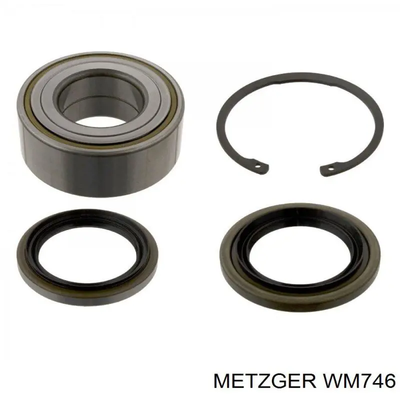 WM746 Metzger cojinete de rueda delantero