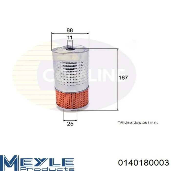 Filtro de aceite Mercedes 6011800210 precio, desde 6,87 EUR