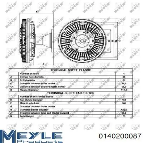 140200087 Meyle embrague, ventilador del radiador