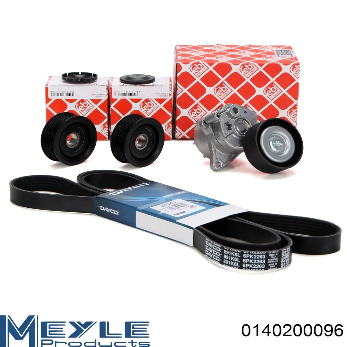 Tensor de la correa trapecial poli v Meyle 0140200096