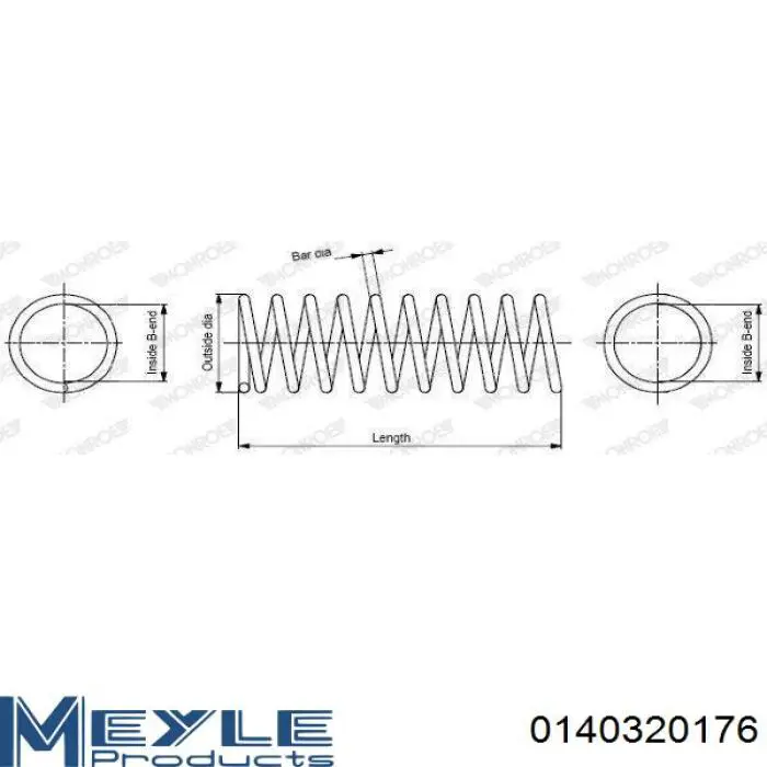 Muelle delantero Mercedes A2103211604 precio, desde 37,28 EUR