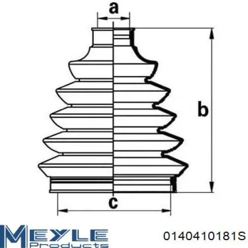 0140410181S Meyle suspensión, árbol de transmisión