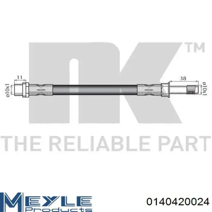 Latiguillos de freno delantero Mercedes A9064280435 precio, desde 8,58 EUR